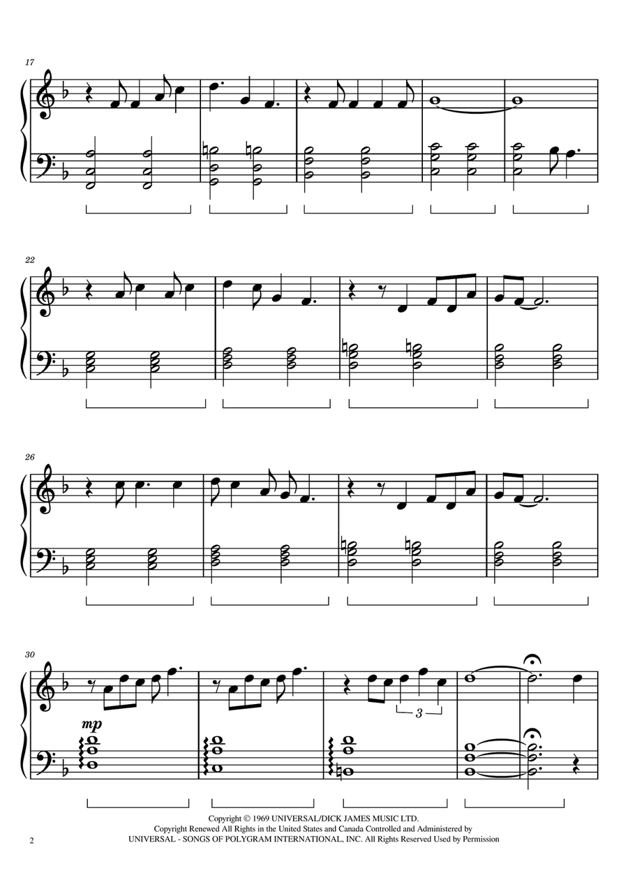 Your Song Easy Piano scores gallery preview page 2