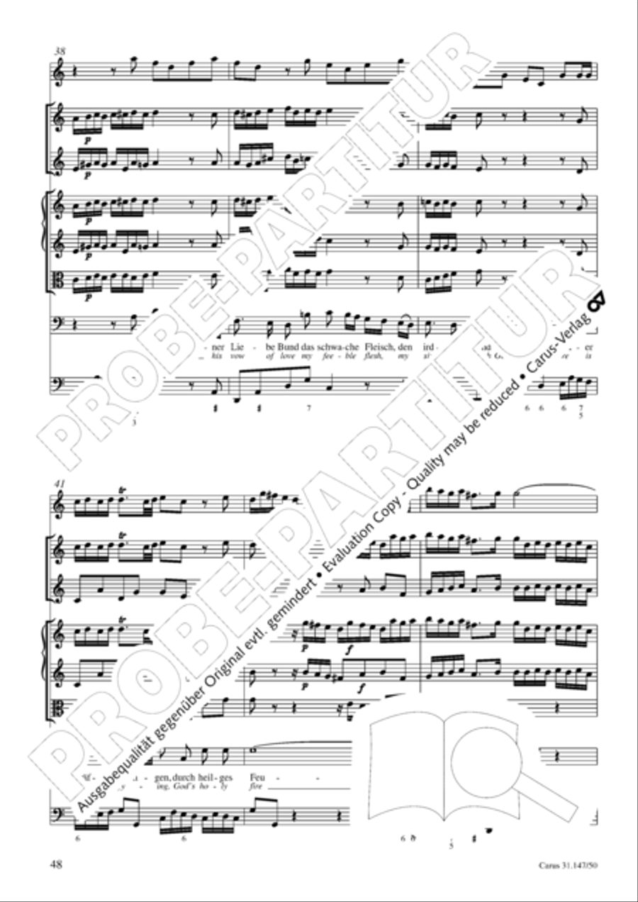 Heart and mouth and thought and action (Herz und Mund und Tat und Leben) (Herz und Mund und Tat und Leben) 4-Part scores gallery preview page 49
