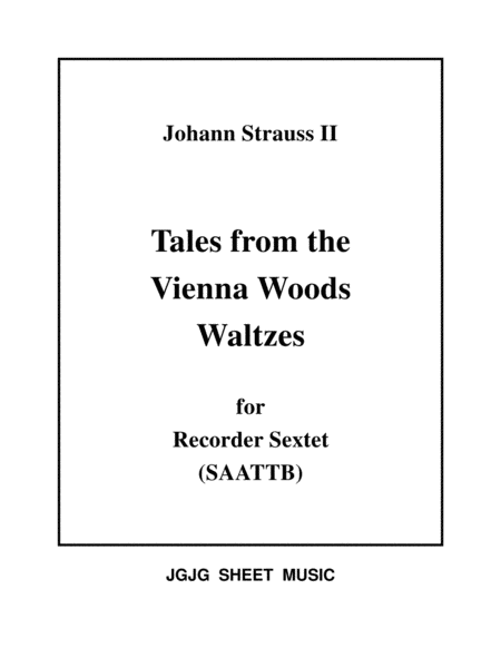 Vienna Woods Waltzes for Recorder Sextet image number null