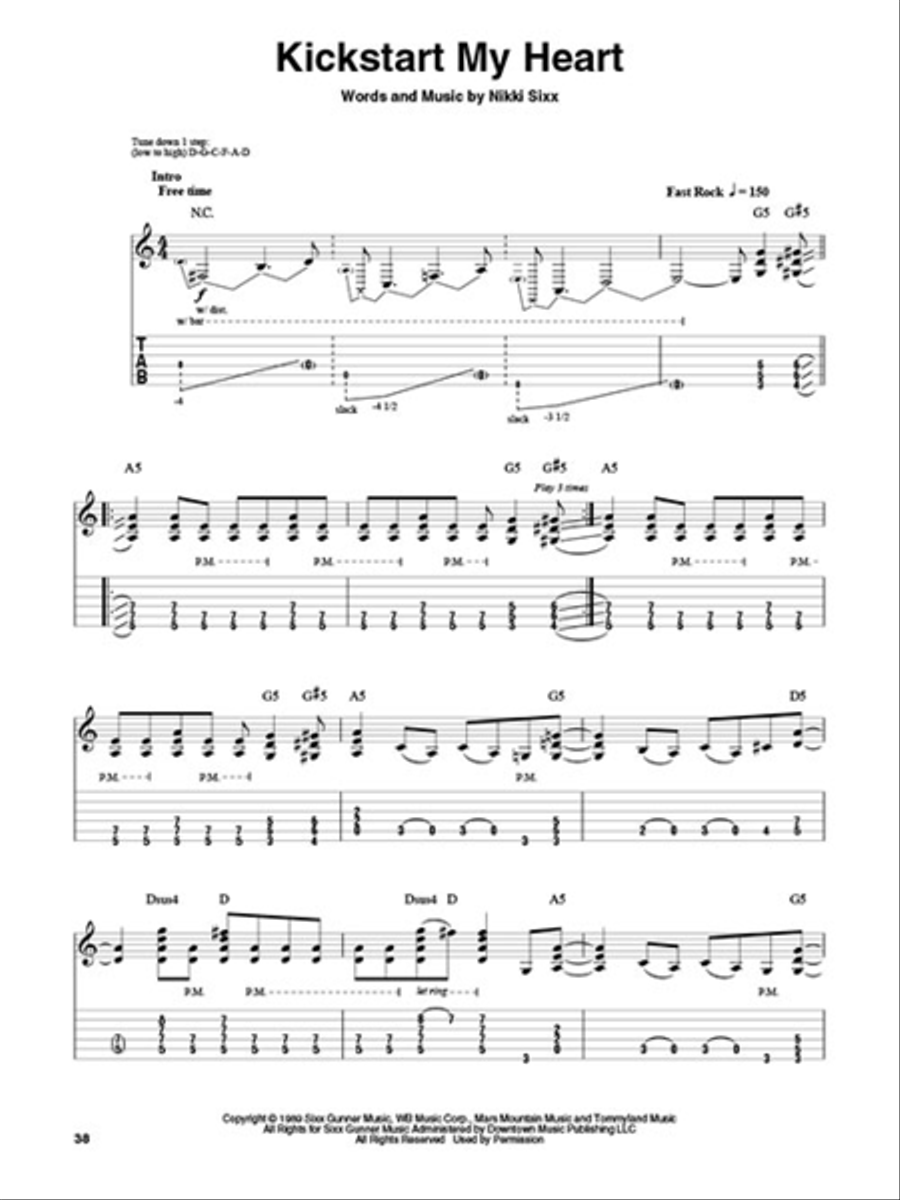 Mötley Crüe Electric Guitar scores gallery preview page 4