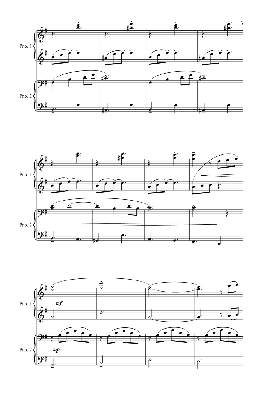 Can't Help Falling In Love 1 Piano, 4-Hands scores gallery preview page 3