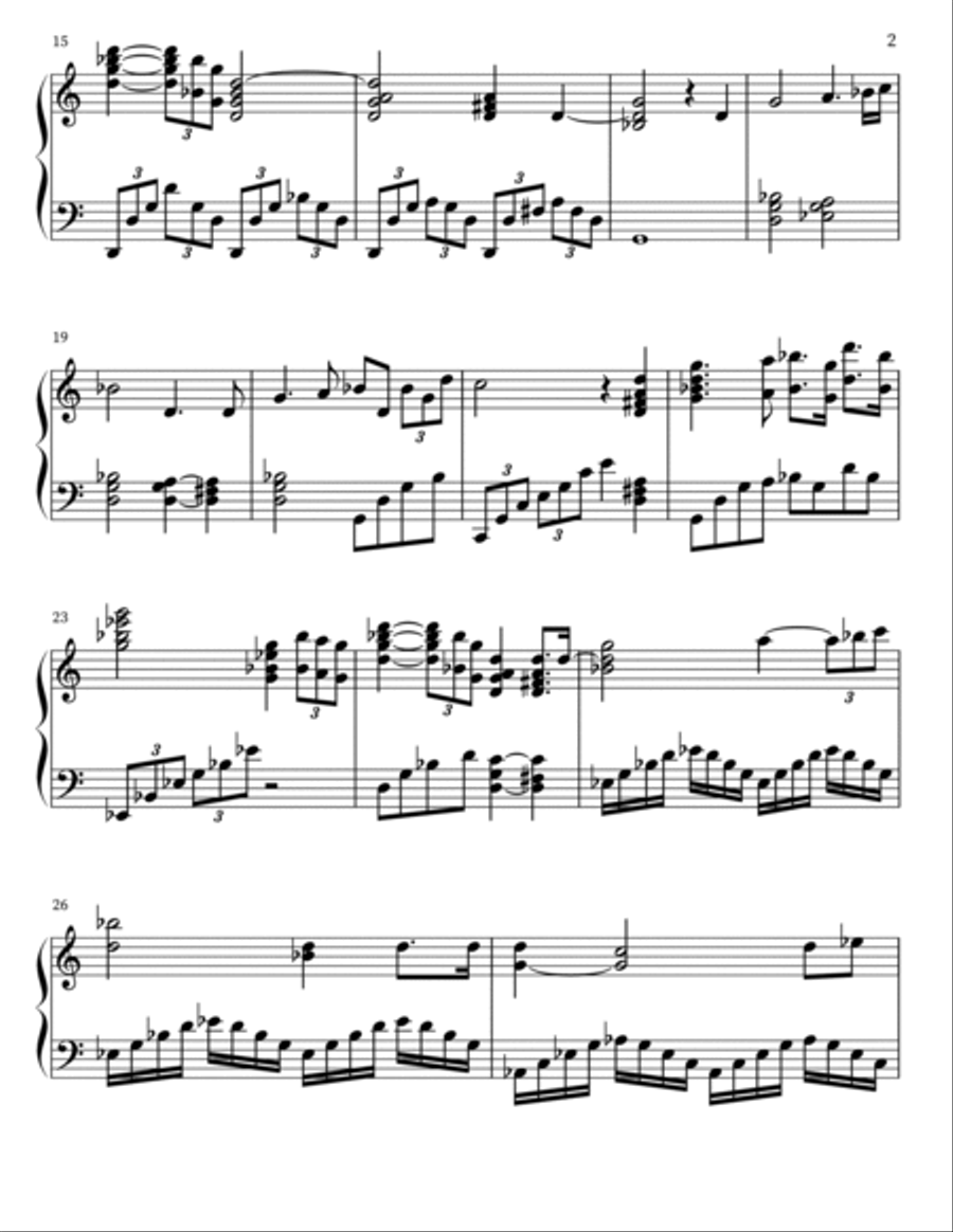 The Force Theme Piano scores gallery preview page 2