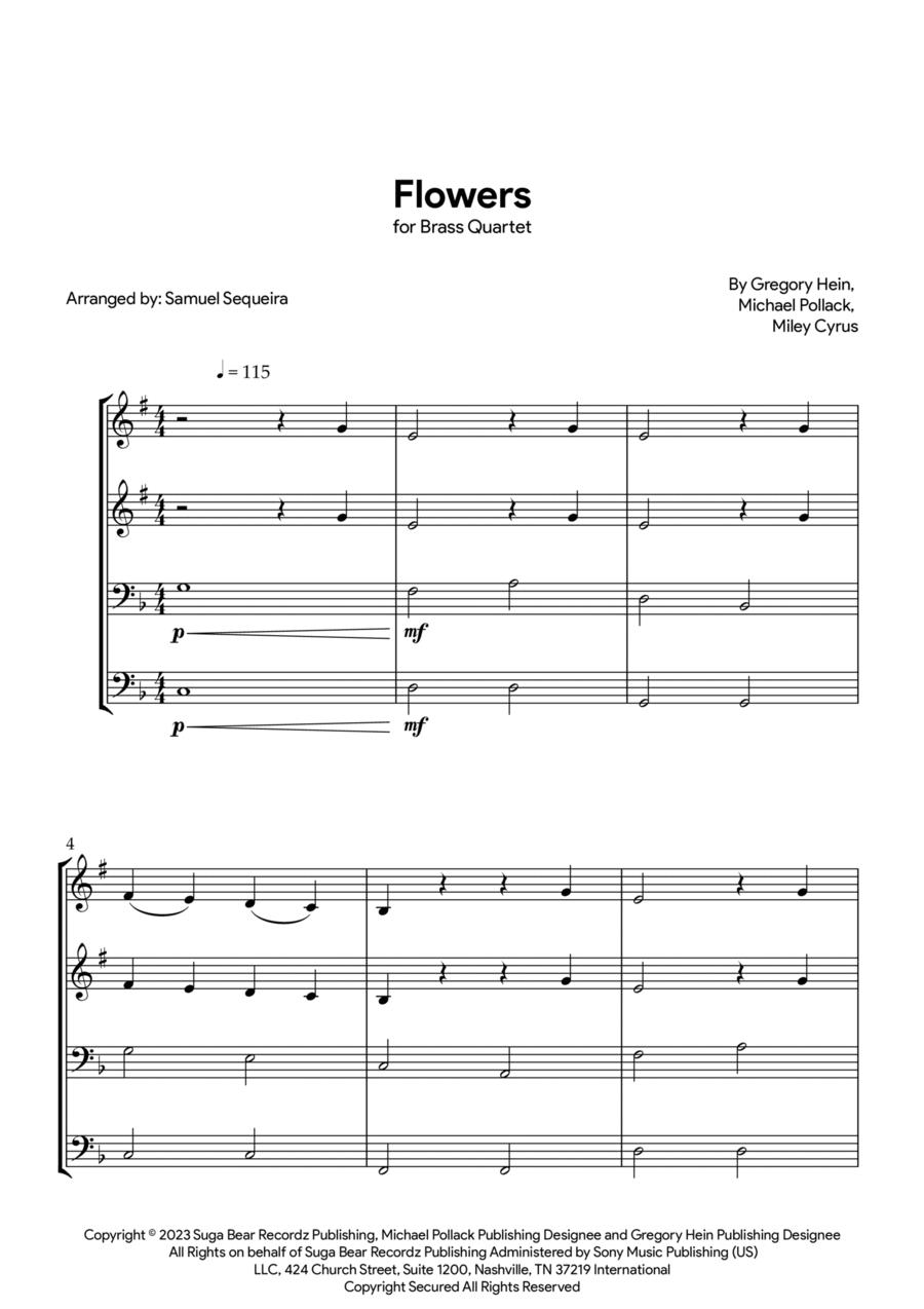 Flowers Flowers Trombone scores gallery preview page 1