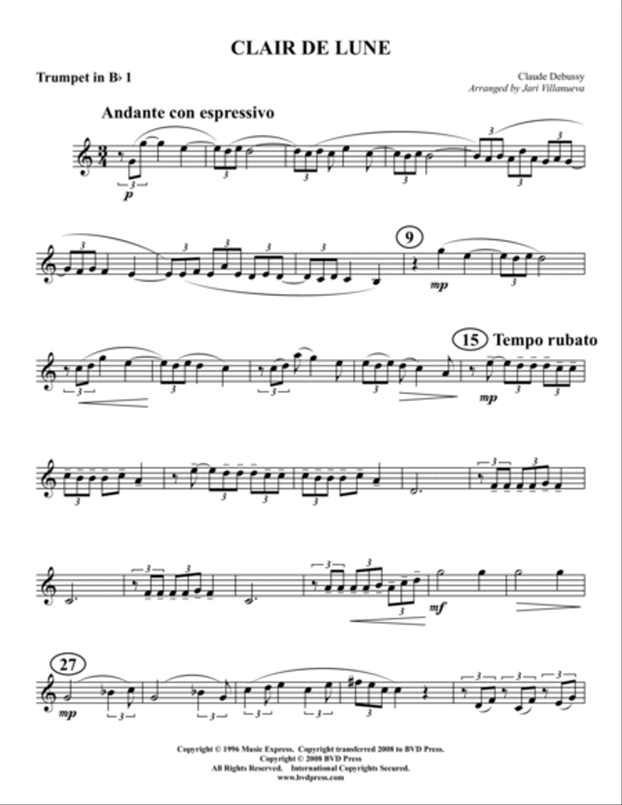 Clair de Lune Brass Quartet scores gallery preview page 4