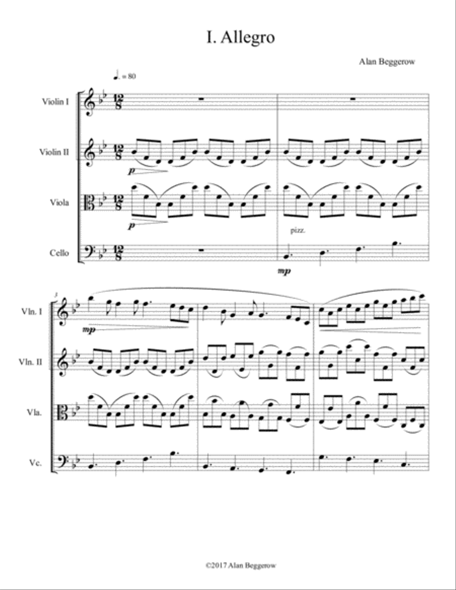 String Quartet No. 1 String Quartet scores gallery preview page 2