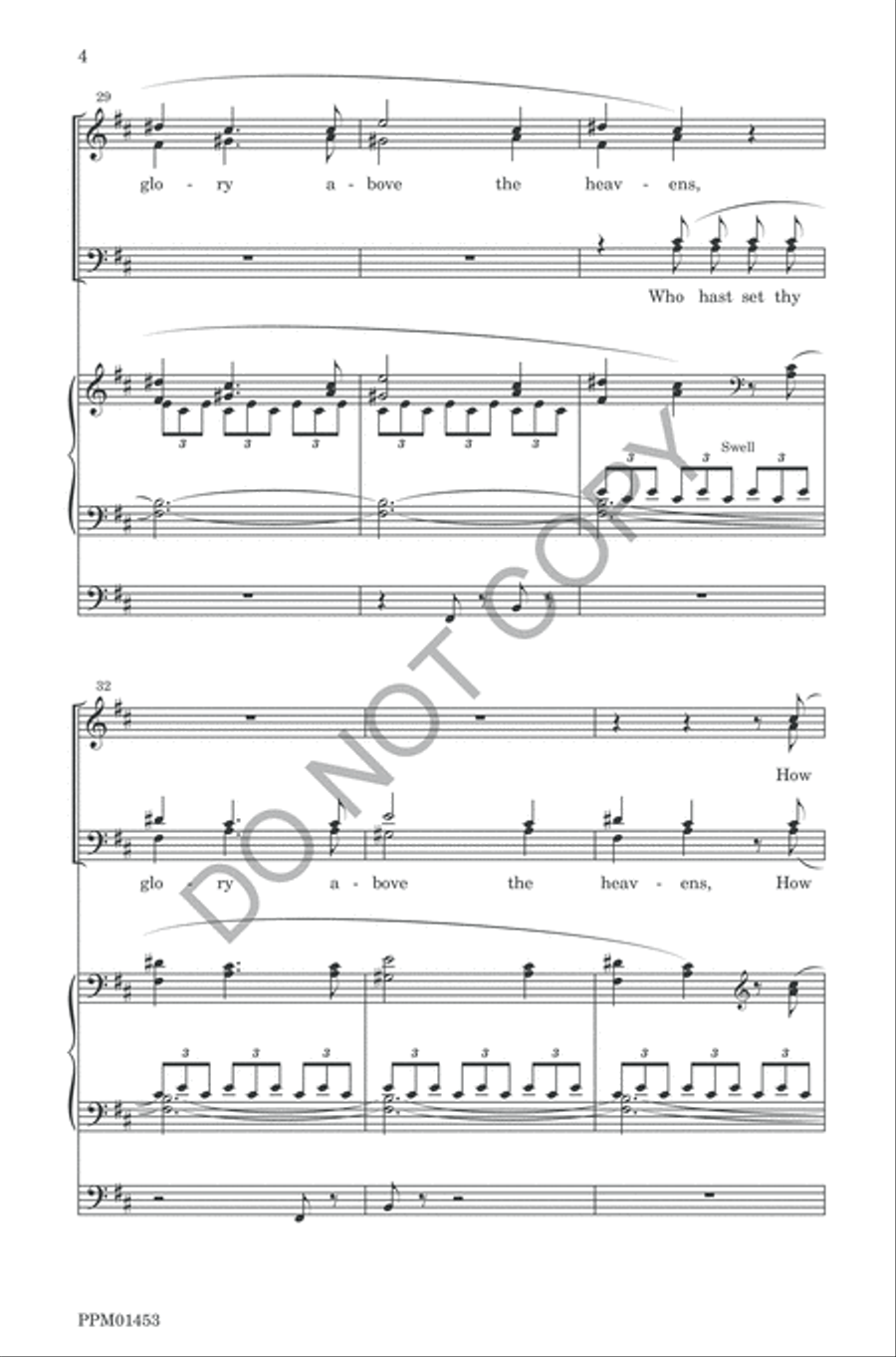 Psalm VIII Psalm VIII 4-Part scores gallery preview page 7
