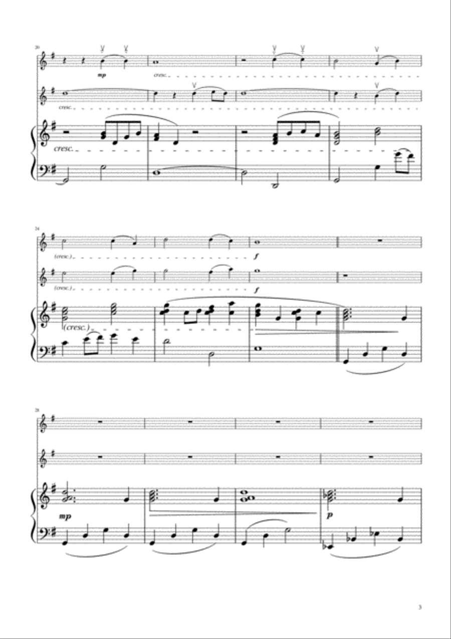 It Is Well with My Soul - Violin Duo with Piano Accompaniment String Duet scores gallery preview page 4