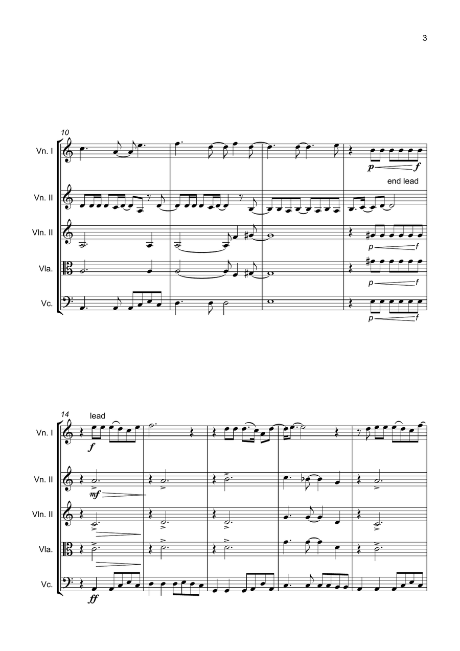 Flowers Flowers String Quartet scores gallery preview page 3