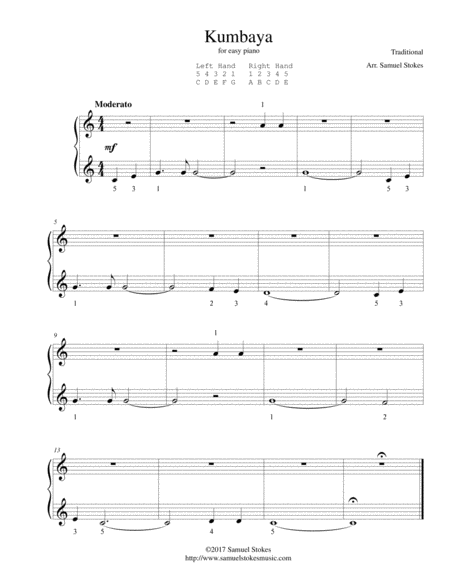 Kumbaya - for very easy piano image number null