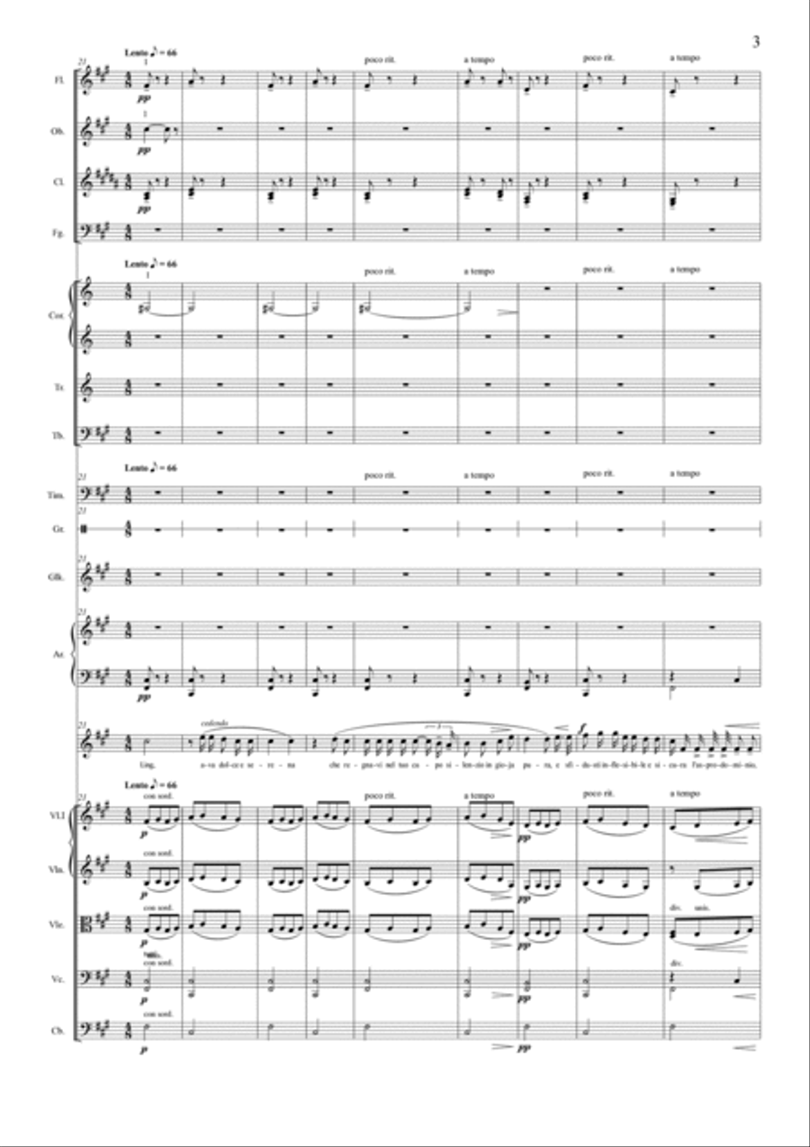 In questa reggia - Concert version with a reduced orchestration. Full Orchestra scores gallery preview page 5