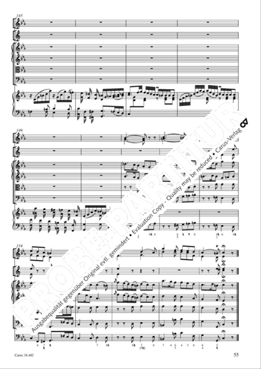 Concerto grosso for cembalo or piano Horn scores gallery preview page 56