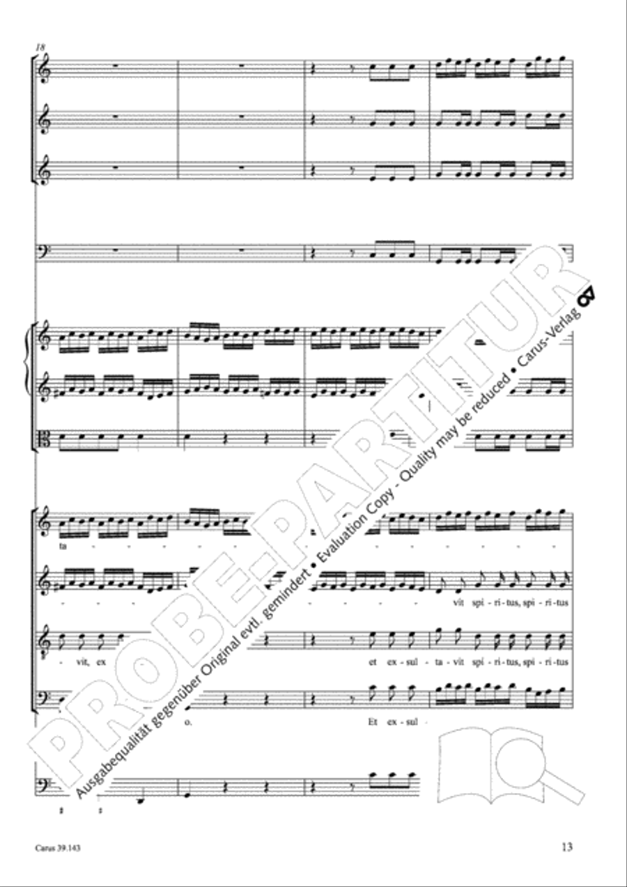 Magnificat in C major 4-Part scores gallery preview page 14