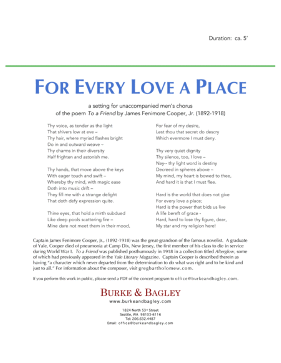 For Every Love a Place TTBB scores gallery preview page 2