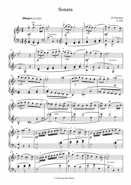 Scarlatti-Sonata in F-Major L.328 K.275(piano) image number null