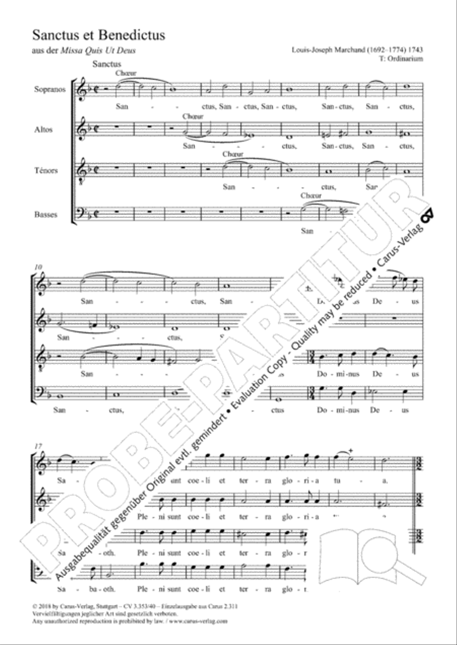 Sanctus et Benedictus 4-Part scores gallery preview page 2