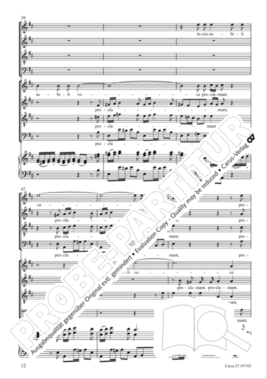 Te Deum in D a due cori SSATB scores gallery preview page 12