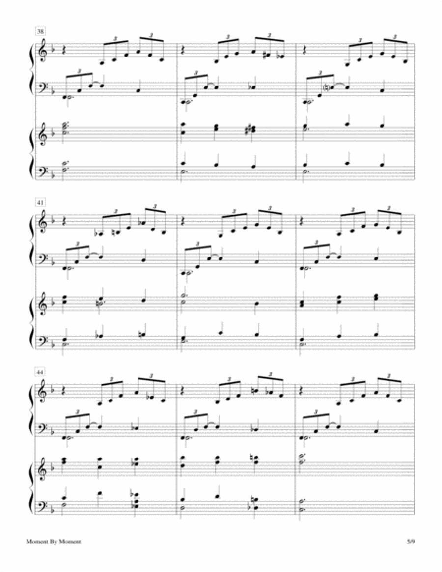 Moment By Moment (Keyboard Duet - 2 Pianos, 4 Hands) 2 Pianos, 4-Hands scores gallery preview page 5