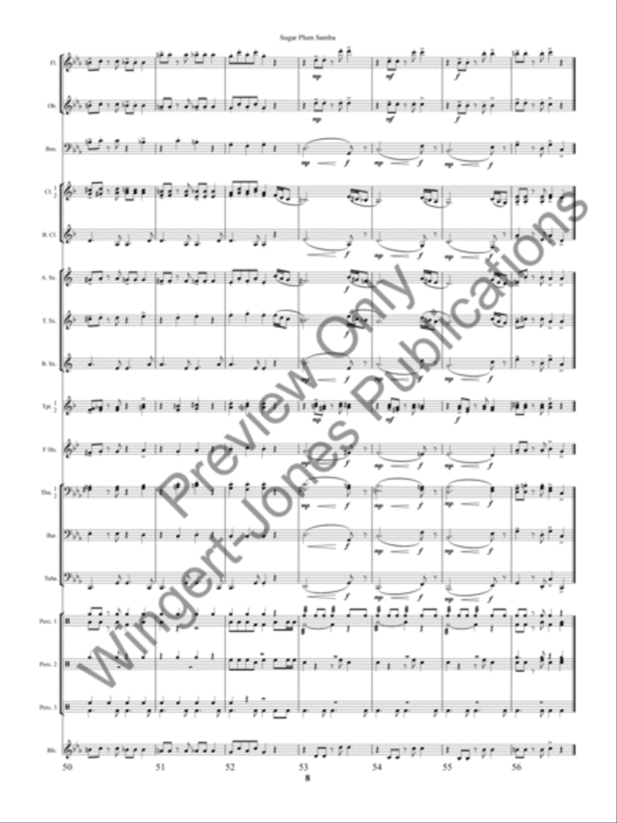 Sugar Plum Samba Sugar Plum Samba Concert Band scores gallery preview page 11