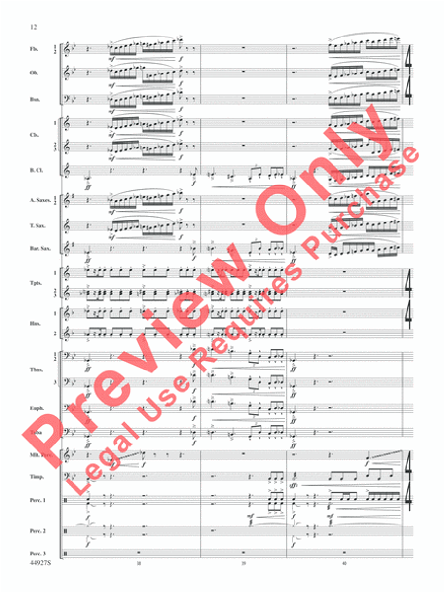 At the Movies with John Williams Concert Band scores gallery preview page 37