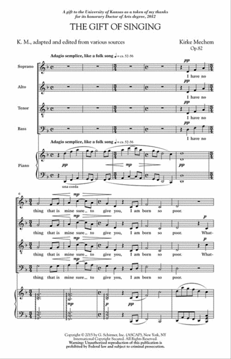 The Gift of Singing The Gift of Singing 4-Part scores gallery preview page 2