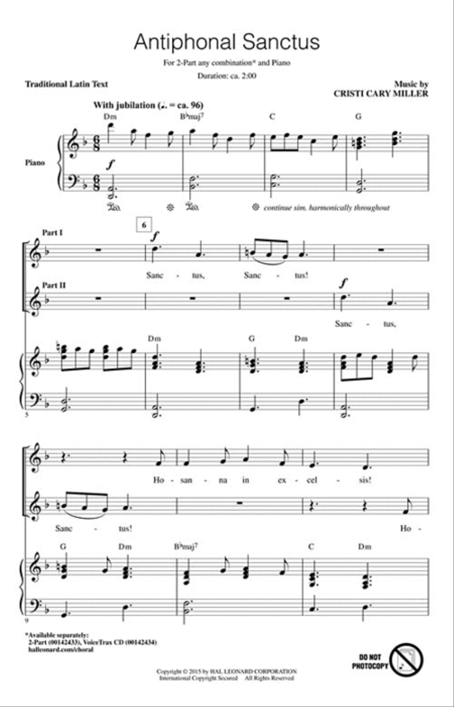 Antiphonal Sanctus 2-Part scores gallery preview page 2