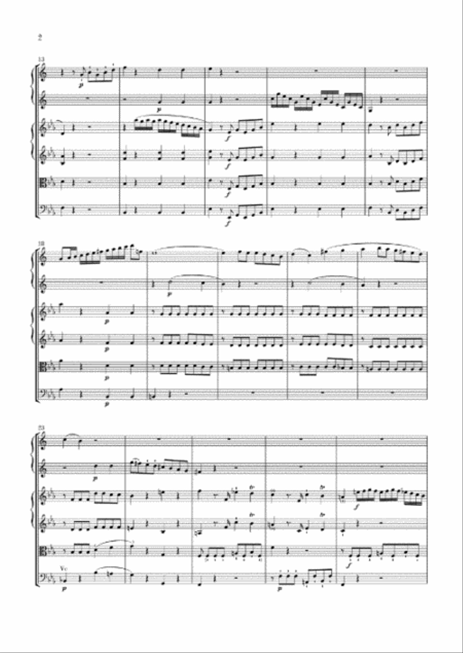 Sextet in E-flat Major, Op. 81b Horn scores gallery preview page 3