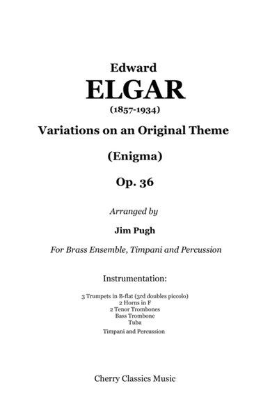 Enigma Variations (complete) for 9-piece Brass Ensemble, Timpani & Percussion