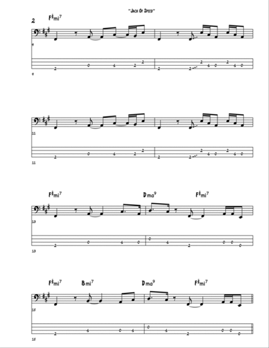 Jack Of Speed Bass Guitar scores gallery preview page 2