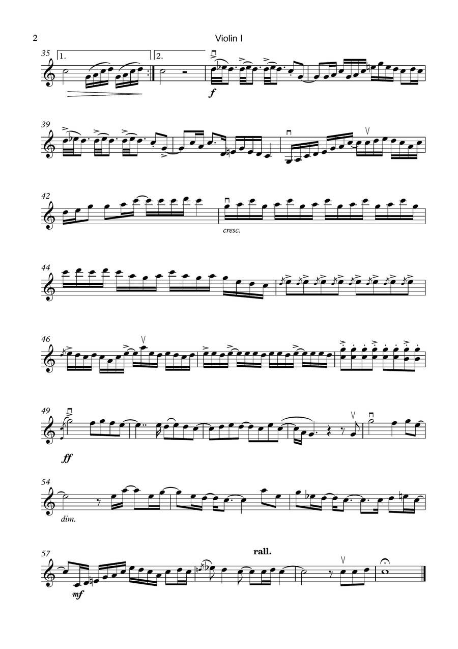 Don't Look Back In Anger String Quartet scores gallery preview page 4