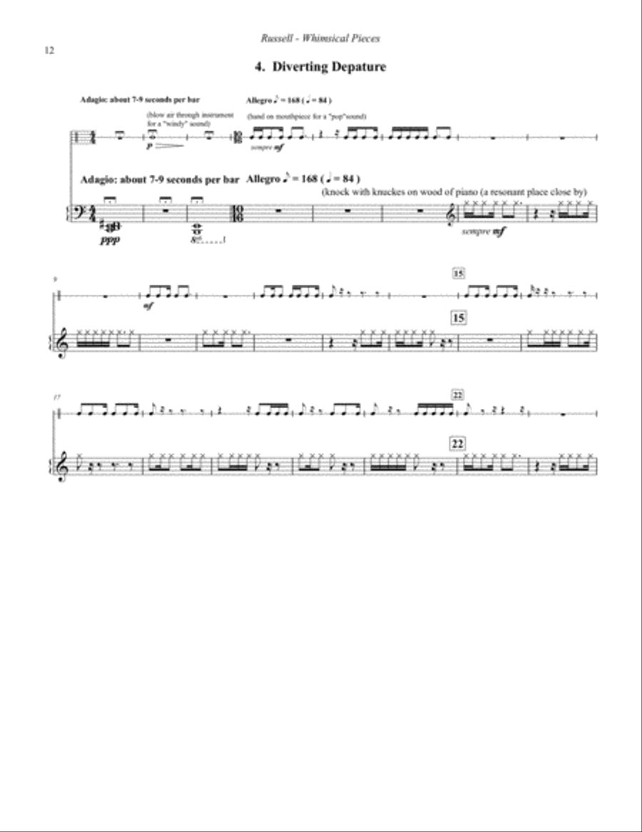 Whimsical Pieces for Trombone and Piano Piano Accompaniment scores gallery preview page 6