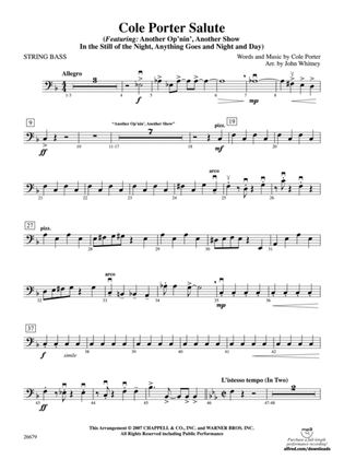 Cole Porter Salute: String Bass