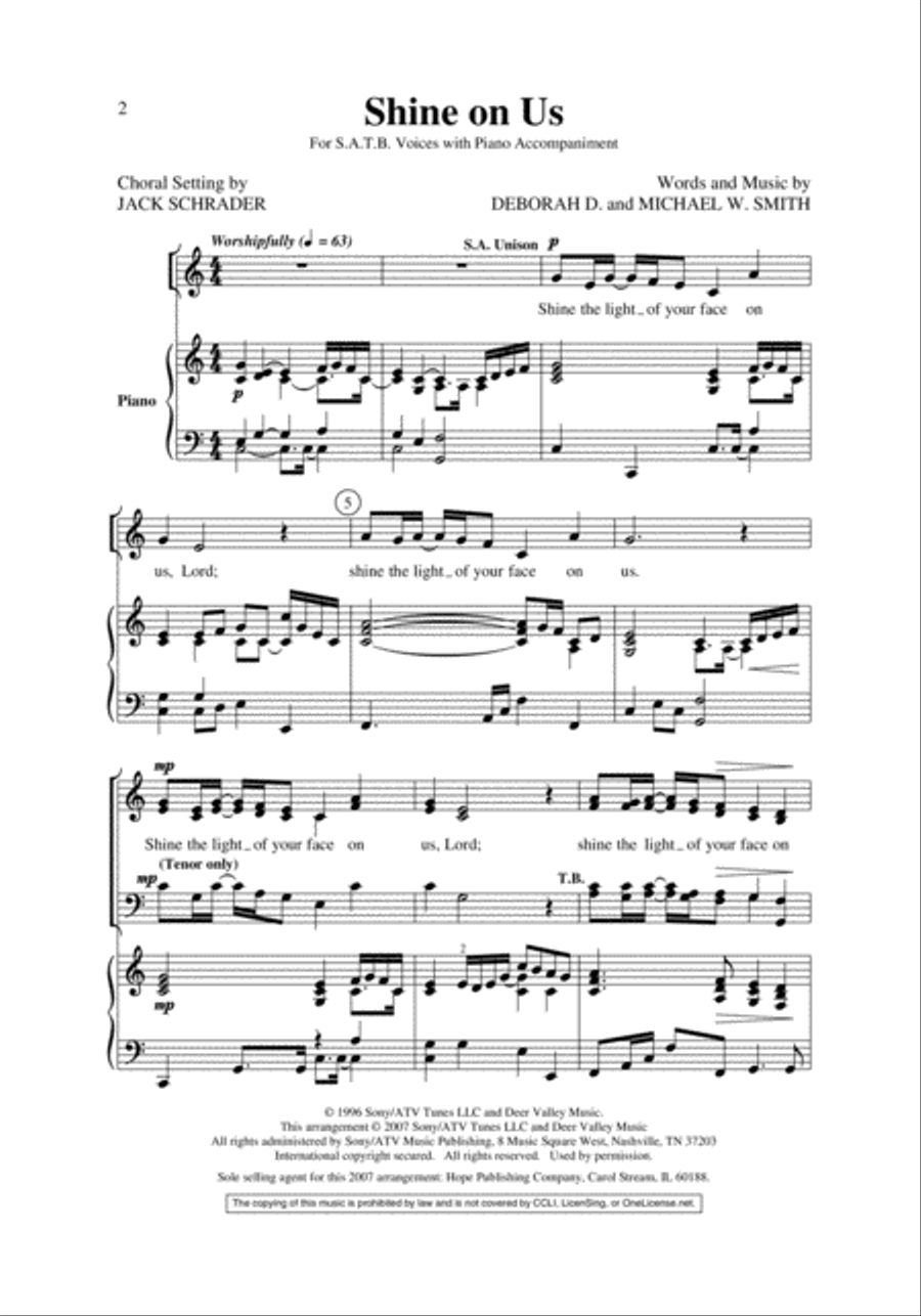 Shine on Us Shine on Us 4-Part scores gallery preview page 2