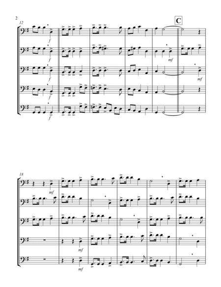 O Christmas Tree (G) (Euphonium Quintet - Bass Clef)