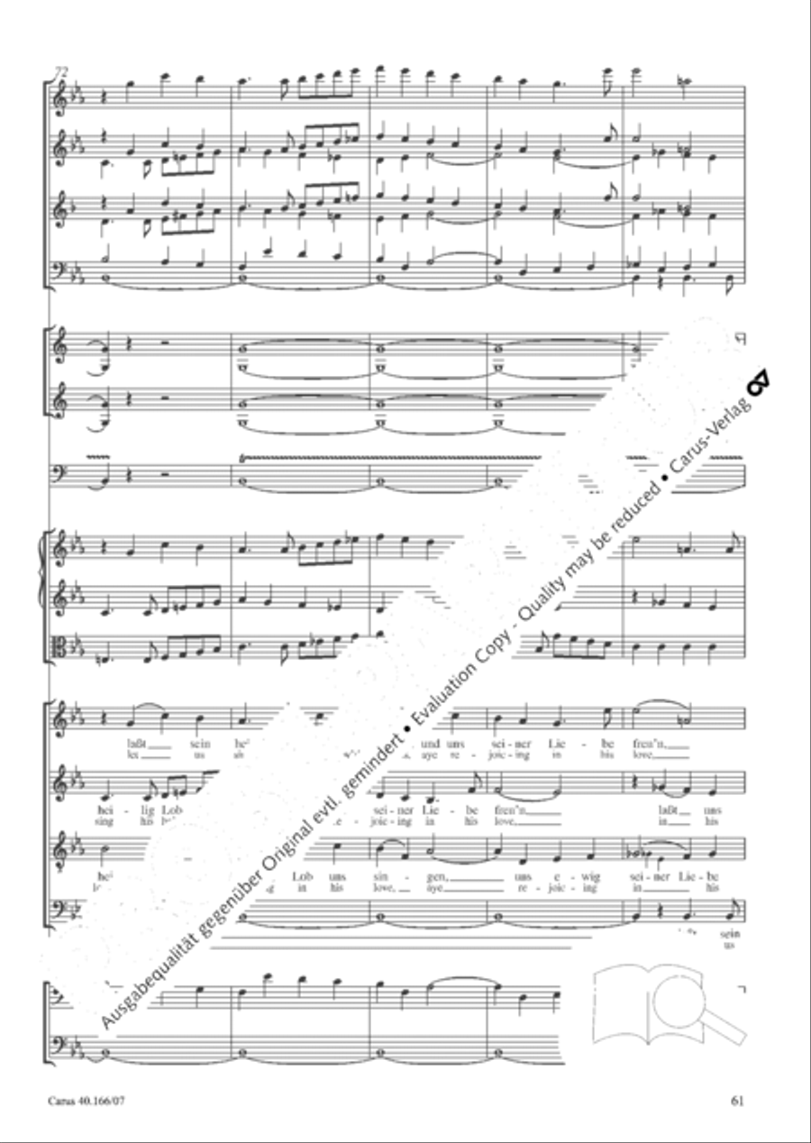 Hymn; Three sacred songs; fugue (Hymne; Drei geistliche Lieder und Fuge) Orchestra scores gallery preview page 62
