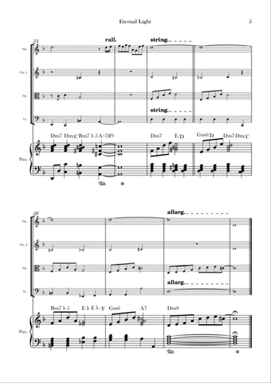 Eternal Light Eternal Light String Quartet scores gallery preview page 5
