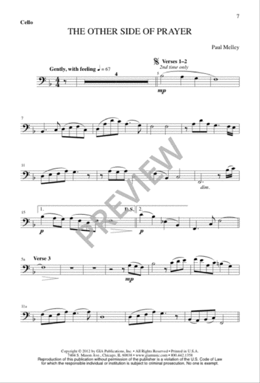 The Other Side of Prayer Unison Choir scores gallery preview page 6