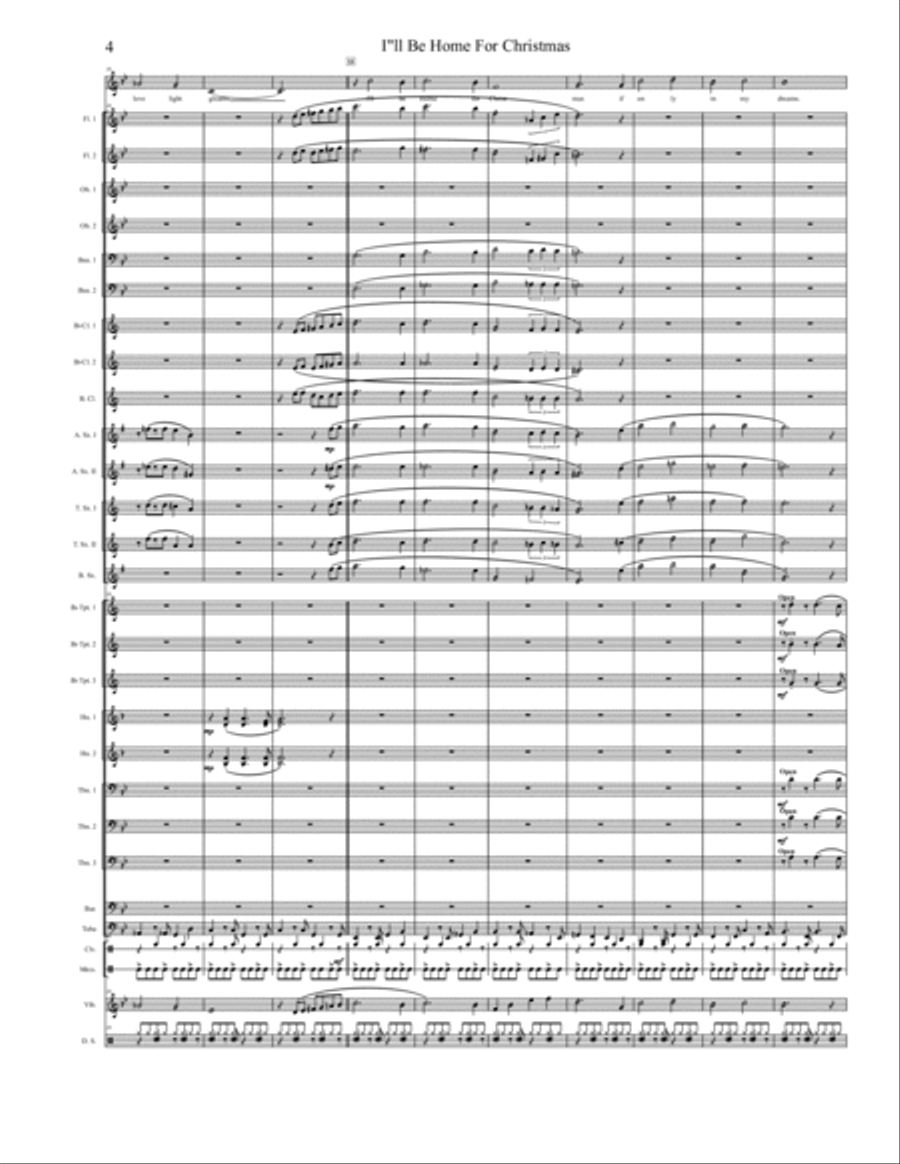 I'll Be Home For Christmas Concert Band scores gallery preview page 4