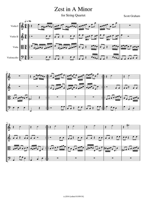 Zest in A Minor (for String Quartet)