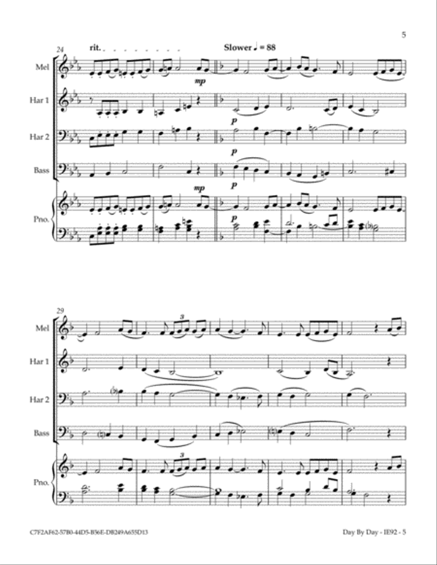 Day By Day Small Ensemble scores gallery preview page 6