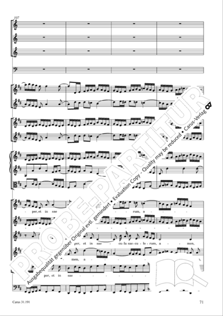 Gloria in excelsis Deo SSATB scores gallery preview page 71