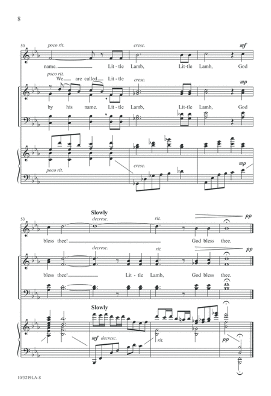 Little Lamb 4-Part scores gallery preview page 8