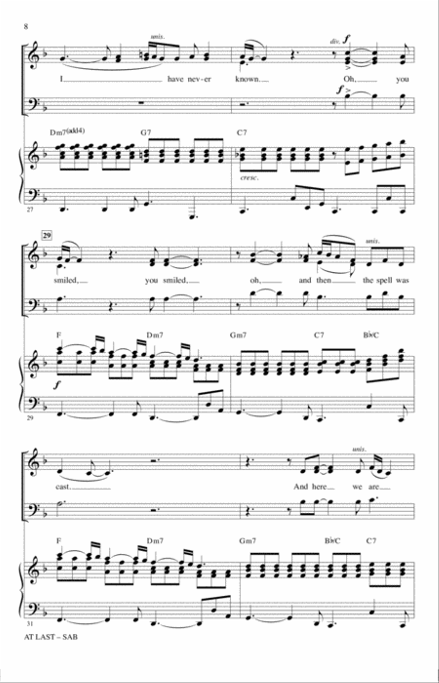 At Last (arr. Mac Huff) 3-Part scores gallery preview page 7