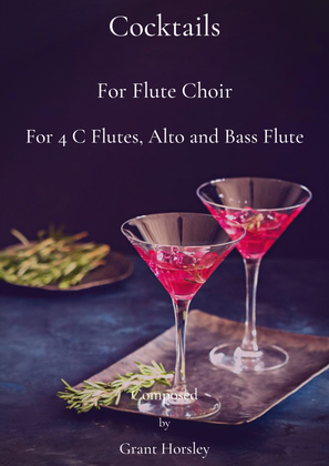 Book cover for "Cocktails" For Flute Choir