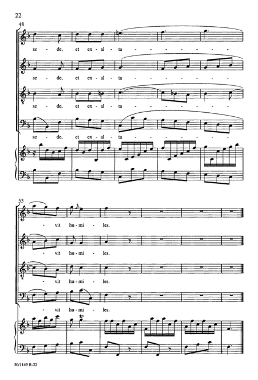 Magnificat in F - Choral Score 4-Part scores gallery preview page 32