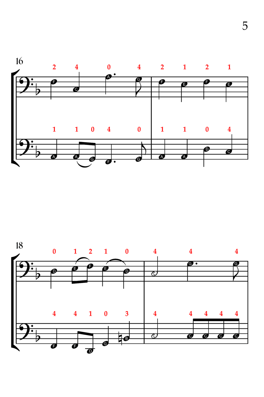 Angels from the Realms of Glory (CELLO DUET - EASY LEVEL) String Duet scores gallery preview page 6