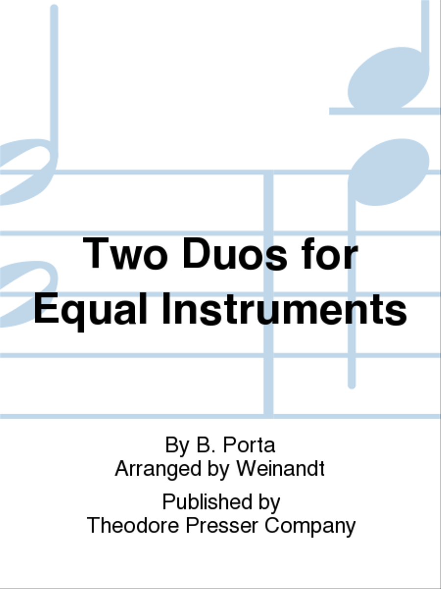 Two Duos for Equal Instruments Chamber Music scores gallery preview page 1