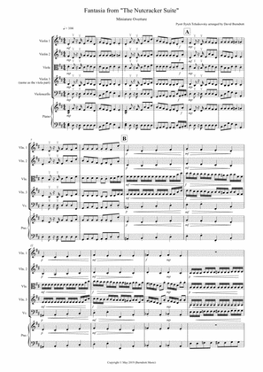 Book cover for Miniature Overture (Fantasia from Nutcracker) for String Quartet