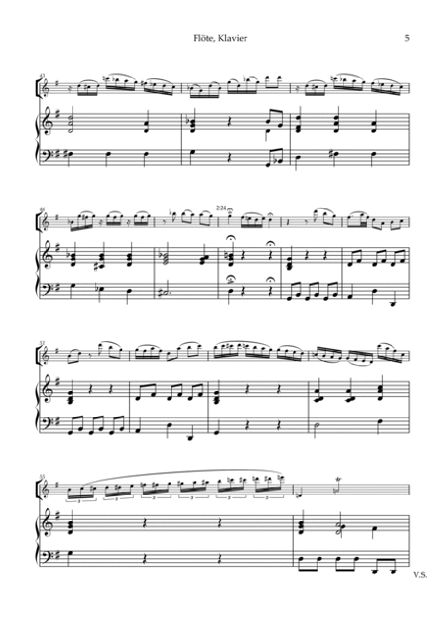 Sonata V Part 2 for Flute G-Dur image number null
