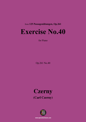 Book cover for C. Czerny-Exercise No.40,Op.261 No.40