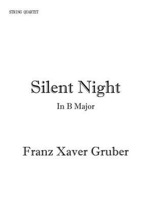 Silent Night for String Quartet in B Major. Early Intermediate.